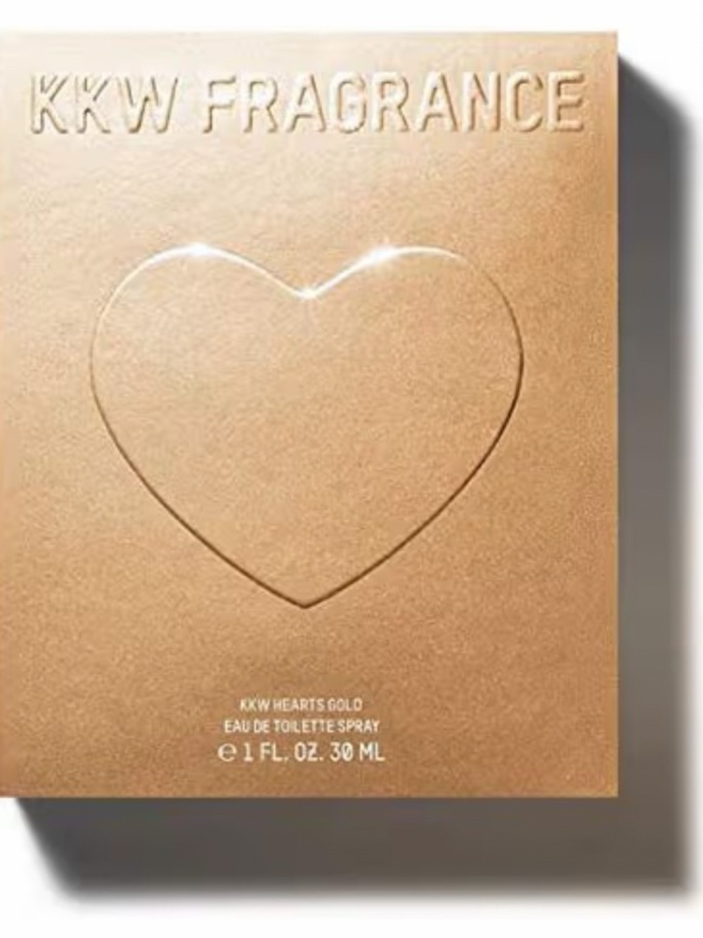 KKW Fragrance Hearts Gold Eau de Toilette Gold Box 1 fl oz 30 ml